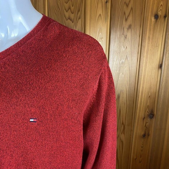 Tommy Hilfiger Mens Sweater Heather Red XXL Marled - Picture 3 of 11